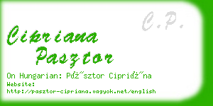 cipriana pasztor business card